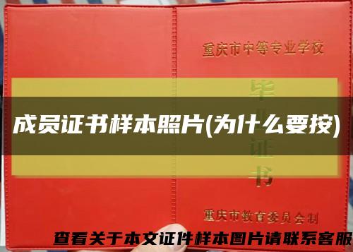 成员证书样本照片(为什么要按)缩略图