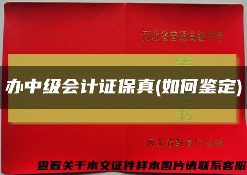 办中级会计证保真(如何鉴定)缩略图