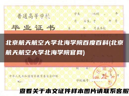 北京航天航空大学北海学院百度百科(北京航天航空大学北海学院官网)缩略图