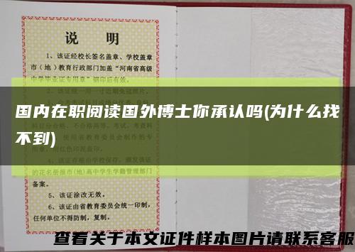 国内在职阅读国外博士你承认吗(为什么找不到)缩略图