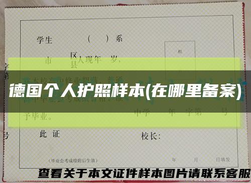 德国个人护照样本(在哪里备案)缩略图