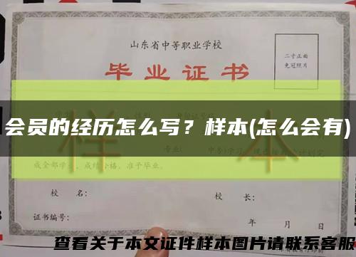 会员的经历怎么写？样本(怎么会有)缩略图