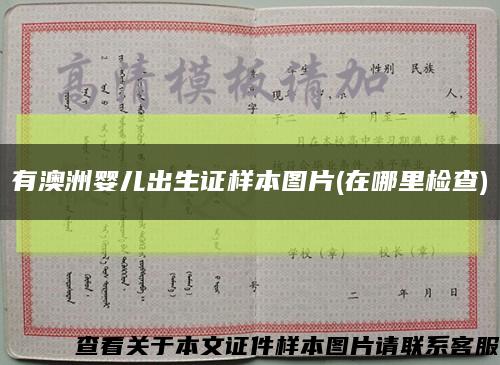 有澳洲婴儿出生证样本图片(在哪里检查)缩略图