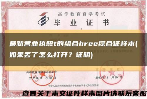 最新营业执照t的组合hree综合征样本(如果丢了怎么打开？证明)缩略图