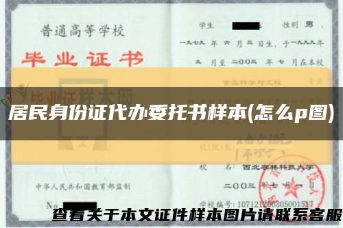 居民身份证代办委托书样本(怎么p图)缩略图