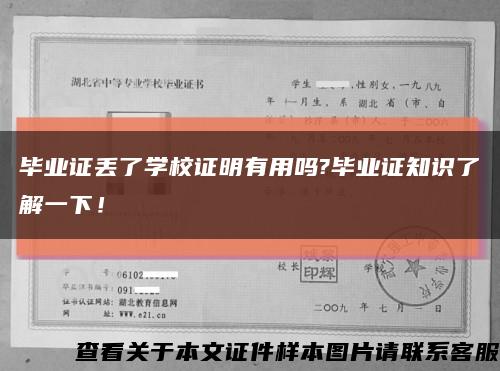 毕业证丢了学校证明有用吗?毕业证知识了解一下！缩略图