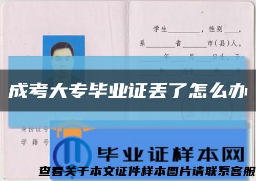 成考大专毕业证丢了怎么办缩略图