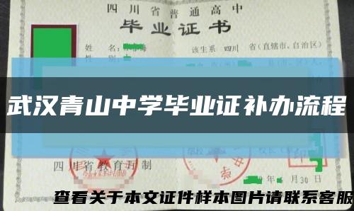 武汉青山中学毕业证补办流程缩略图