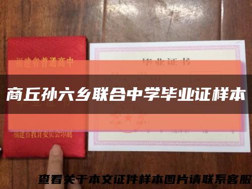 商丘孙六乡联合中学毕业证样本缩略图