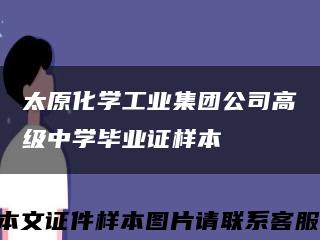 太原化学工业集团公司高级中学毕业证样本缩略图