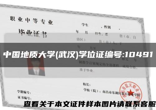 中国地质大学(武汉)学位证编号:10491缩略图