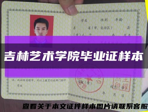 吉林艺术学院毕业证样本缩略图