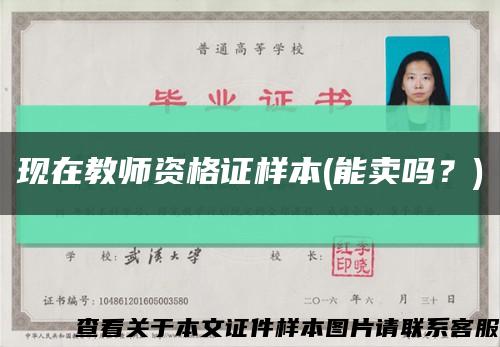 现在教师资格证样本(能卖吗？)缩略图