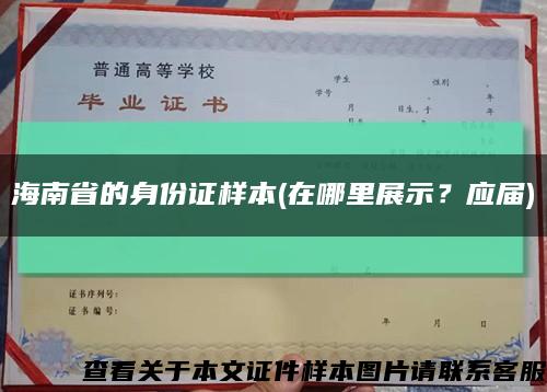 海南省的身份证样本(在哪里展示？应届)缩略图