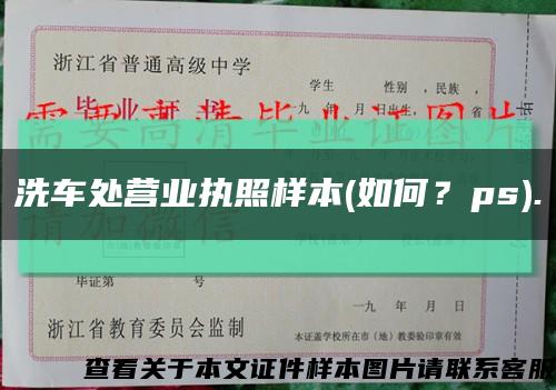 洗车处营业执照样本(如何？ps).缩略图