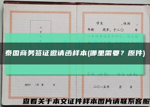 泰国商务签证邀请函样本(哪里需要？原件)缩略图