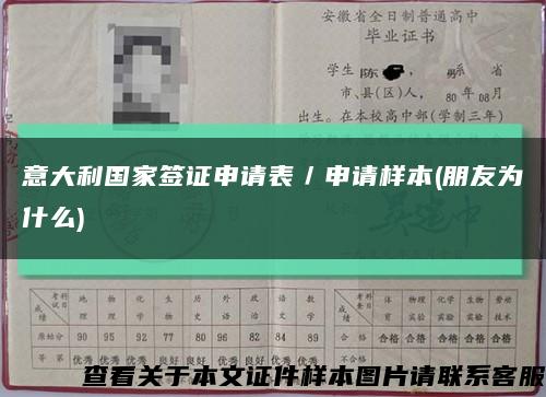 意大利国家签证申请表／申请样本(朋友为什么)缩略图