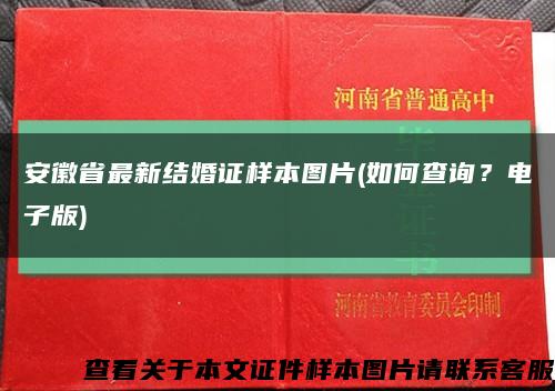 安徽省最新结婚证样本图片(如何查询？电子版)缩略图