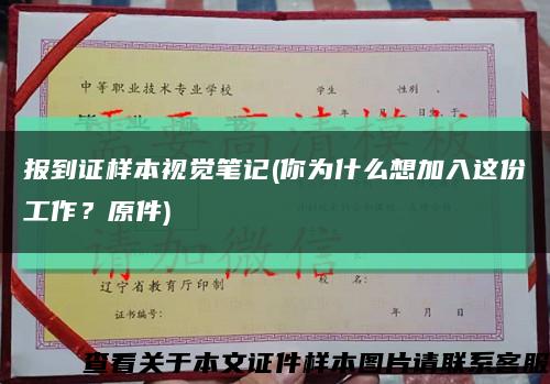 报到证样本视觉笔记(你为什么想加入这份工作？原件)缩略图