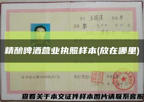 精酿啤酒营业执照样本(放在哪里)缩略图