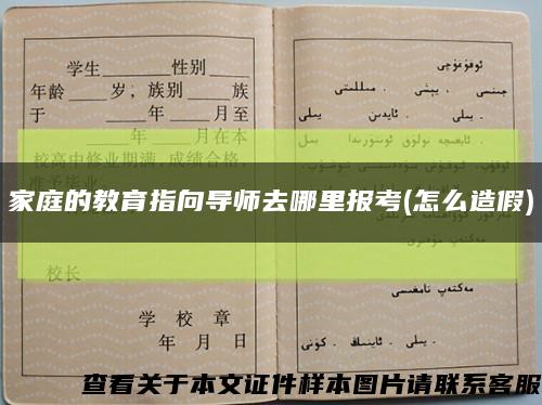 家庭的教育指向导师去哪里报考(怎么造假)缩略图