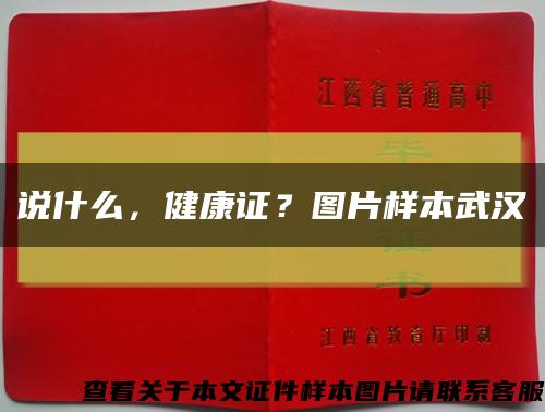 说什么，健康证？图片样本武汉缩略图