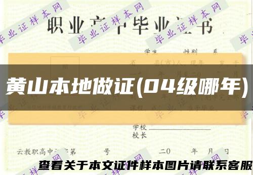 黄山本地做证(04级哪年)缩略图