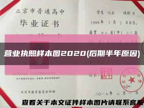 营业执照样本图2020(后期半年原因)缩略图