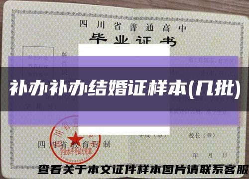 补办补办结婚证样本(几批)缩略图