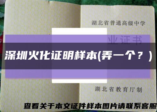 深圳火化证明样本(弄一个？)缩略图