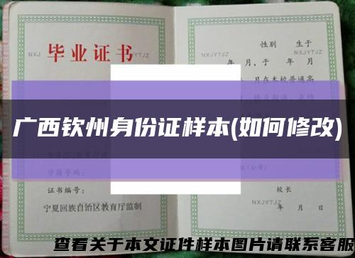 广西钦州身份证样本(如何修改)缩略图