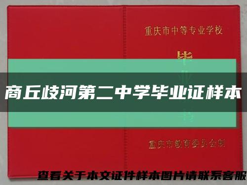 商丘歧河第二中学毕业证样本缩略图