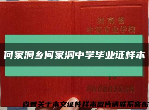 何家洞乡何家洞中学毕业证样本缩略图