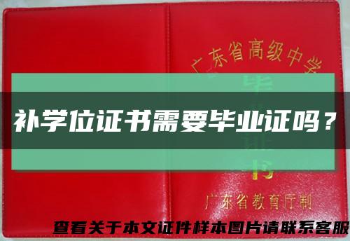 补学位证书需要毕业证吗？缩略图