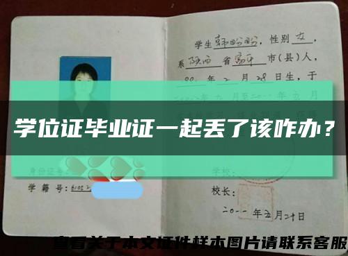 学位证毕业证一起丢了该咋办？缩略图