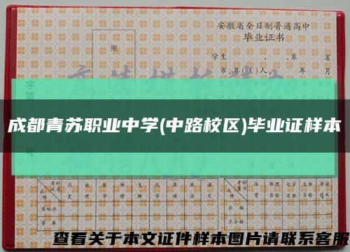 成都青苏职业中学(中路校区)毕业证样本缩略图