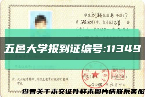 五邑大学报到证编号:11349缩略图