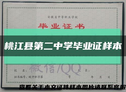 桃江县第二中学毕业证样本缩略图