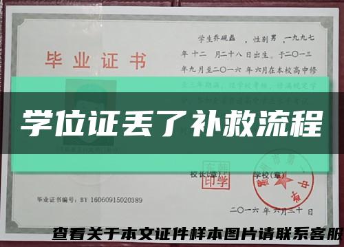 学位证丢了补救流程缩略图