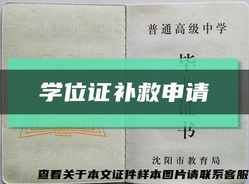 学位证补救申请缩略图