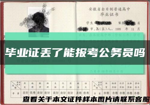 毕业证丢了能报考公务员吗缩略图
