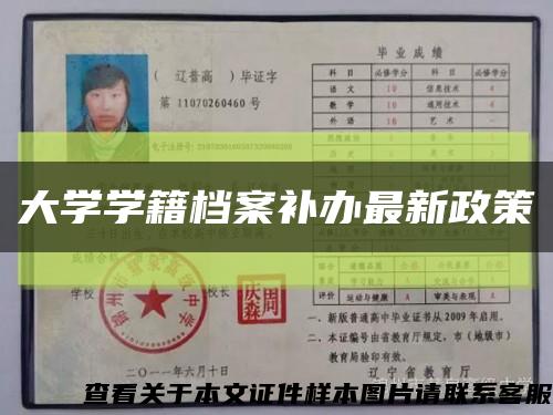 大学学籍档案补办最新政策缩略图