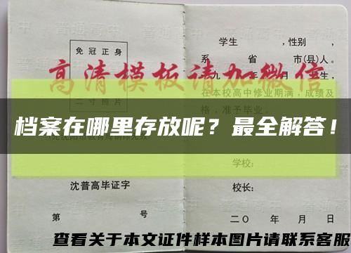 档案在哪里存放呢？最全解答！缩略图