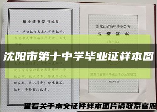 沈阳市第十中学毕业证样本图缩略图