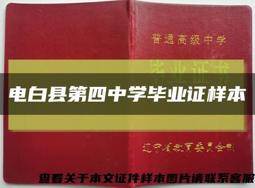 电白县第四中学毕业证样本缩略图