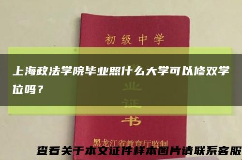 上海政法学院毕业照什么大学可以修双学位吗？缩略图