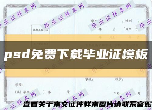 psd免费下载毕业证模板缩略图