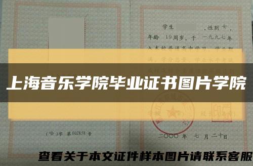 上海音乐学院毕业证书图片学院缩略图