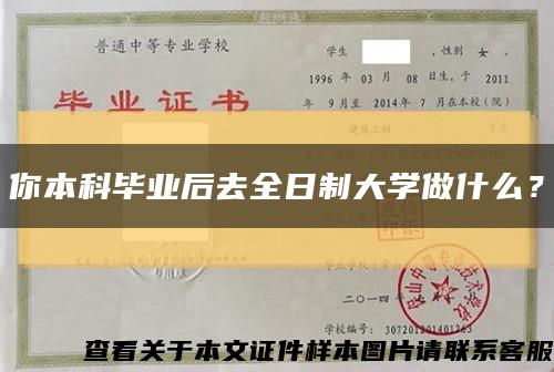 你本科毕业后去全日制大学做什么？缩略图