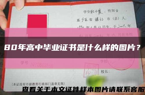 80年高中毕业证书是什么样的图片？缩略图